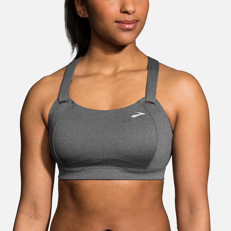 Brooks Juno Sports Women's Running Bra - Grey (21795-VTNE)